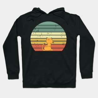 cat watching sunset Hoodie